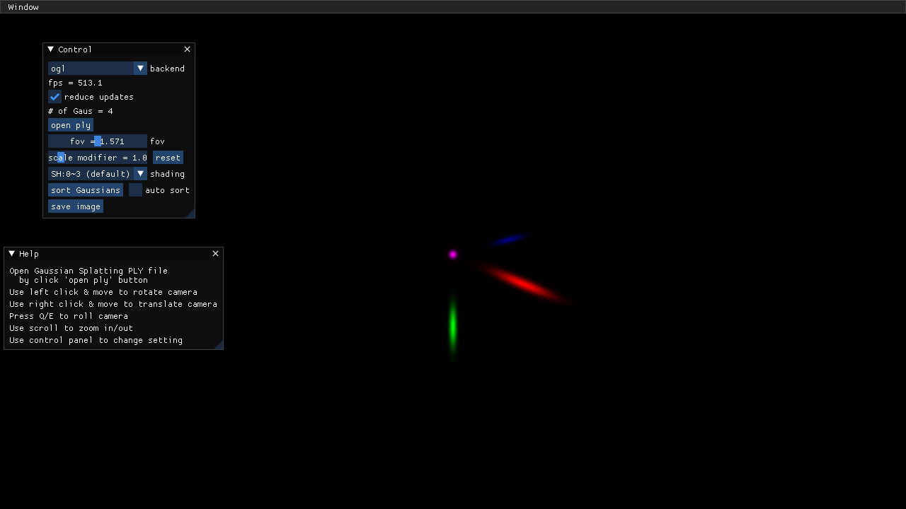 Demo scene in the Python+OpenGL viewer